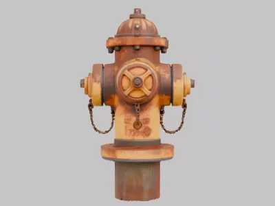 Rusty Steampunk Asset Low-poly 3D model