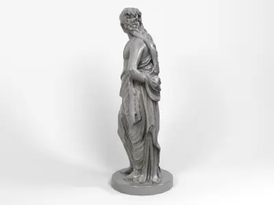 Greek statue Low-poly 3D model