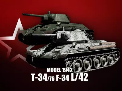 T-34-76 - Soviet Medium Tank - Model 1942 - Dual Livery Package