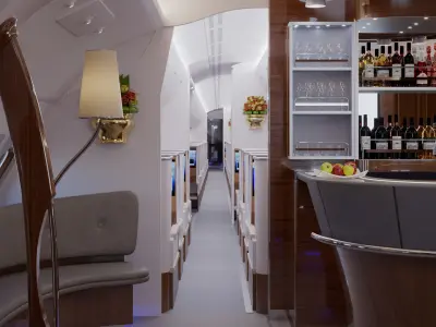 Airbus A380 800 Upper Deck Emirates 3D model