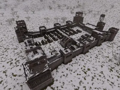 Medieval Castle 3D model 16