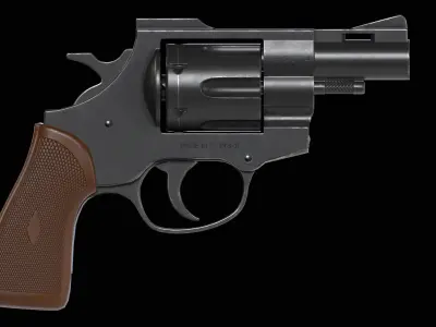 Old 38Special Revolver Low-poly 3D model