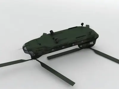 CH47 Chinook Helicopter Low-poly 3D model