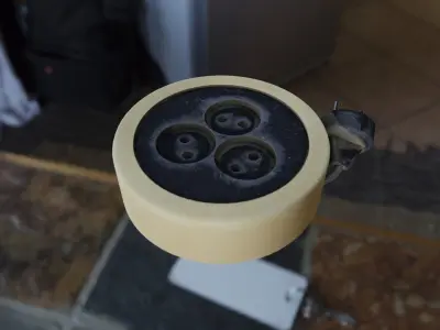 old vintage Extension Cable Cord Low-poly 3D model