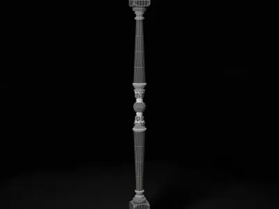 Classic Turned Stair Baluster 3D model