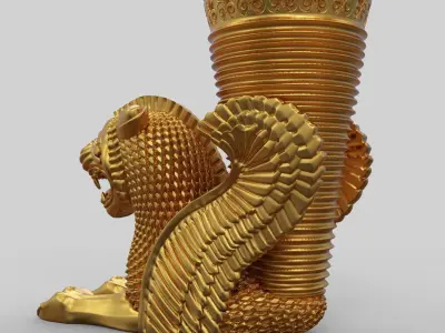 Achaemenid Persian Lion Rhyton 3D print model