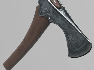 Hatchet Low-poly 3D model purchase