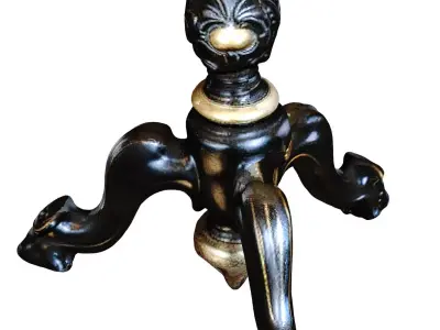 Classic antique marble gaming side table chess Table 3D model