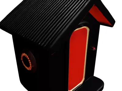 Modern SciFi Kiosk Building 3D model