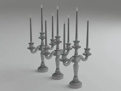 Classic candlestick 3D model
