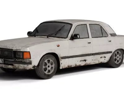 Soviet Executive Sedan - GAZ-3102 Volga - Abandoned Edition 3D model
