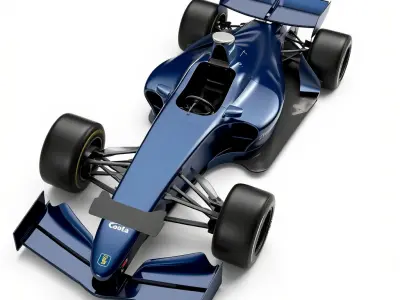 Formula  Midnight Blue Racecar model pack Low-poly 3D model