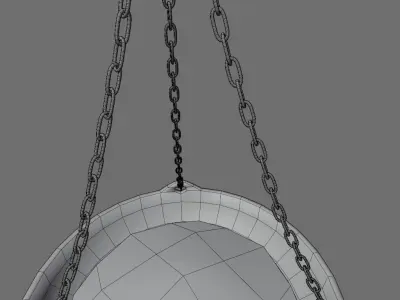 Antique bird feeder Low-poly 3D model