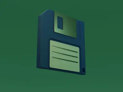 3D save icon Free low-poly 3D model