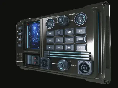 control panel 3D model 4