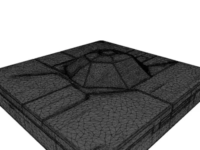 Futuristic DataSlate Holographic Cracks 3D model