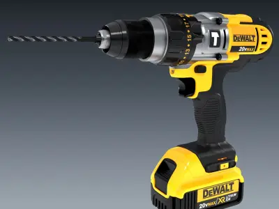 Cordless Drill 3D model 3