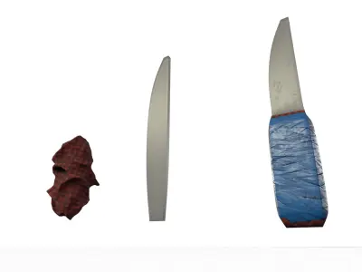 Post-apocalyptic glass knife 3D model