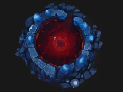 Mystical Energy Pool  Luminous Heart of Arcane Power Free 3D model