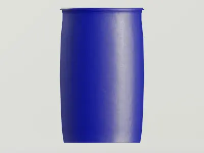 Plastic Tight Head Drum 60L Low-poly 3D model