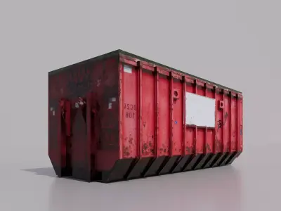 Rusty Garbage container  3D model