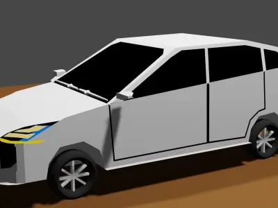 3D SUV Car 1a Low-poly 3D model