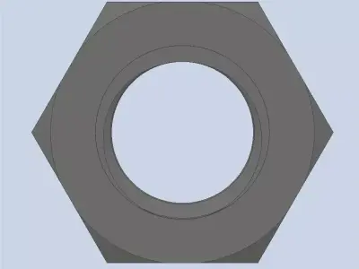 Hexagonal Nut M16 3D model