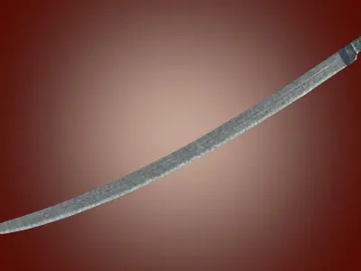 Default Caucasian sabre Shashka Low-poly 3D model