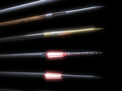 Spear - African  sci-fi  3D model