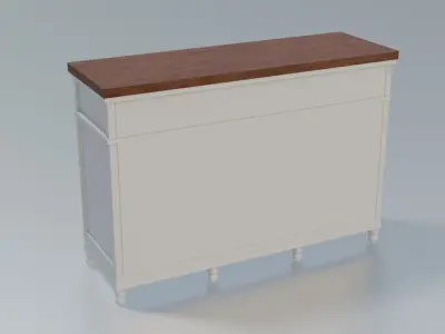 Furniture Sideboards Vintage Low-poly 3D model