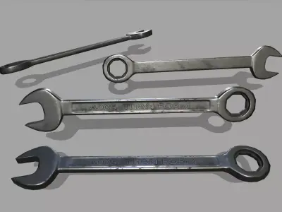 wrench Low-poly 3D model 20