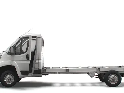 Peugeot Boxer Chassis Truck SCab 4300WB HQInterior 2023 3D model