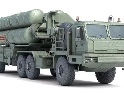 S-400 Triumf Air Defense System Low-poly 3D model