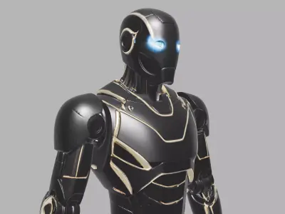 Black Gold Sci Fi Superhero Armor 3D model