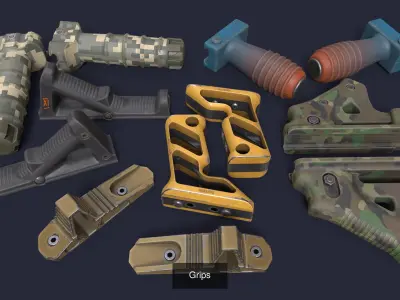 Accessories for weapons 3D Model Pack