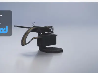 Machine Gun 3D model 16