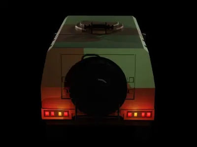 IVECO LMV M65 2001 - LOW POLY RIGGED Low-poly 3D model