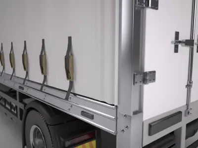 Curtain Sided Van 3D model