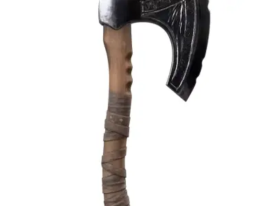 Viking War Axe - Game Ready 3D Model PBR FBX OBJ 3D model
