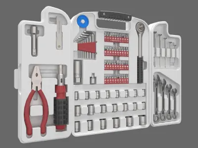 Tools Electrician Tool Box Screwdriver 3D model