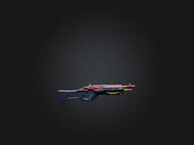 Hyper Blaster Low-poly 3D model