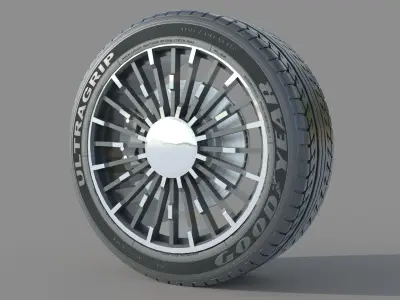 wheel Rim Tire 14 3D model