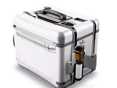 SciFi Suitcase Hard Shell Luggage Low-poly 3D model