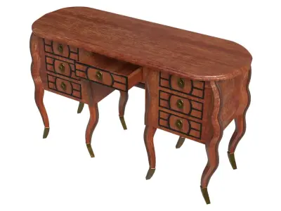 Antique Desk 01 3D model