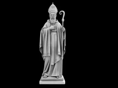 Bishop Statue 3D model