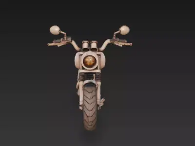 Stylized Motorcycle 3D Model - Detailed Vehicle for Rendering 3D print model