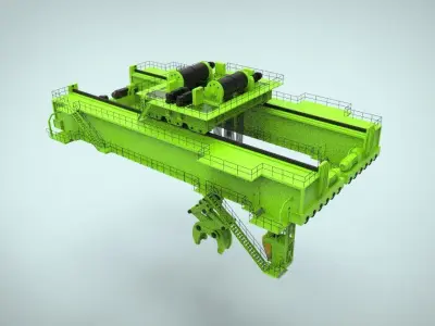 heavy overhead crane 3D model get
