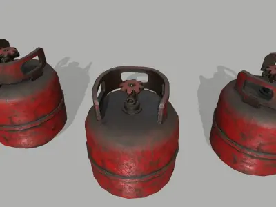 Propane Tank Low-poly 3D model 8