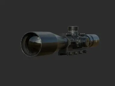 Weapon - Scope - 09 - LongRangeScope Low-poly 3D model
