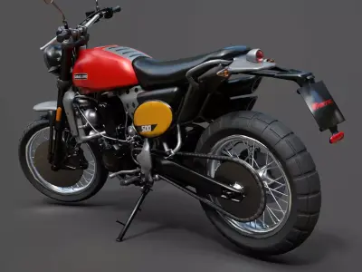 Fantic Caballero 500 Scrambler - High Quality 3D Model 3D model